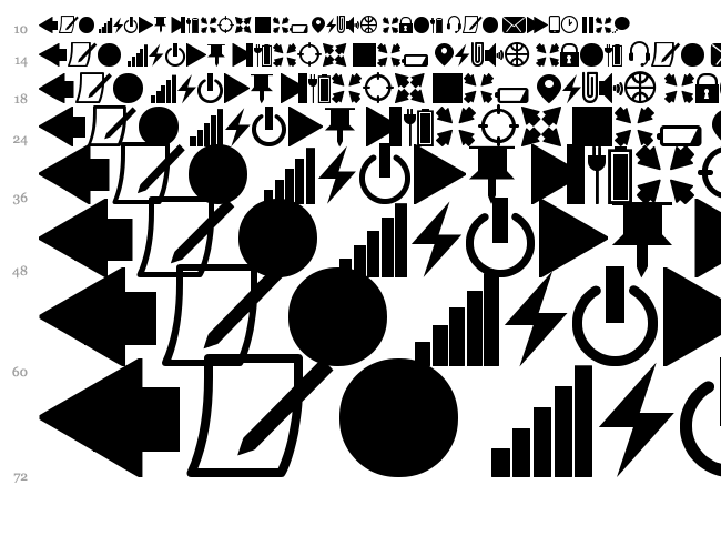 Icons South St font waterfall
